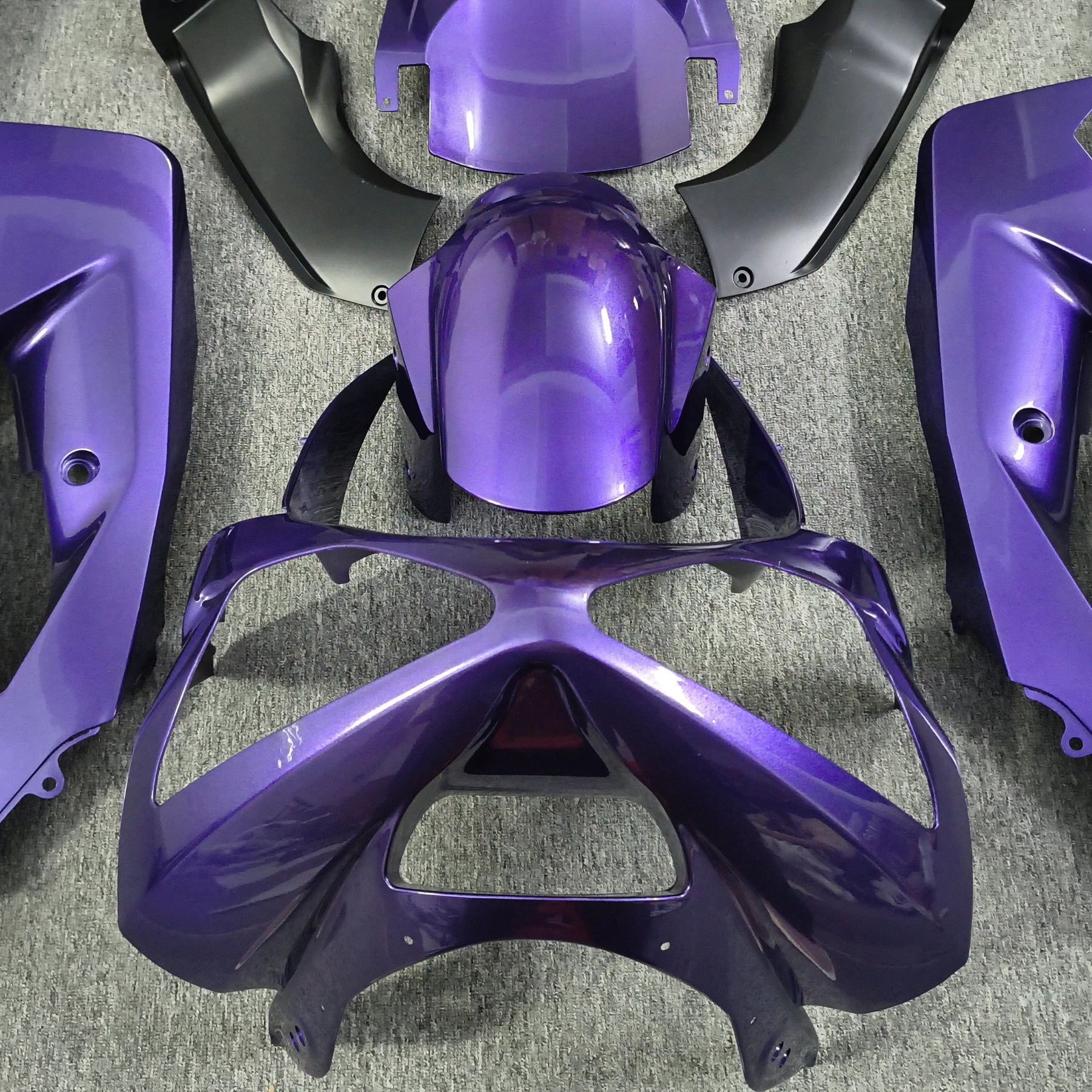 

Hot Fairing Kit For Kawasaki ZX6R Fairings 2003 2004 All Glossy Purple Plastic Bodywork Parts ZX-6R 03 04 Ninja 636