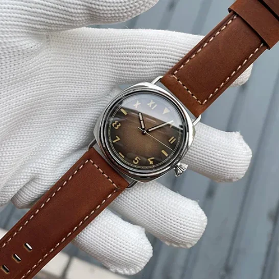 ساعة أوتوماتيكية للرجال من STEELFLIER 42 مللي متر ساعة يد ميكانيكية مربعة غواص 20ATM مقاومة للماء C3 مرآة ياقوت مضيئة NH35