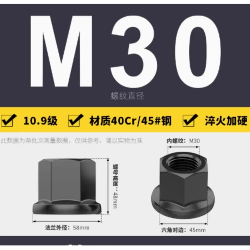 Flange With Gasket Nut And Raised Hexagonal Strip Mold Pressing Plate Nut Quenched And Hardened M8M10M12M14M16M24M24M30