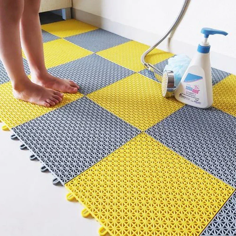 10pcs sports floor car wash balcony garden kindergarten swimming floor plastic Bathroom splicing mats grid waterproof suspension