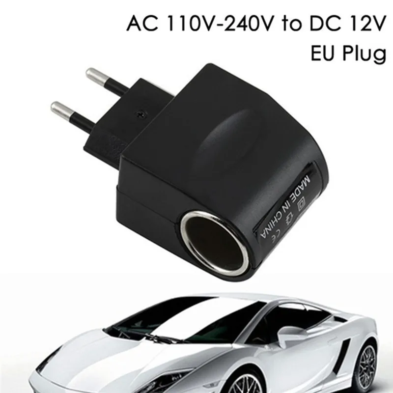 DC 12V 0.5A 500mA Car Cigarette Lighter Adapter AC 110V/220V Auto Inverter 12 Volt Car Power Adapter Supply Charger EU Plug