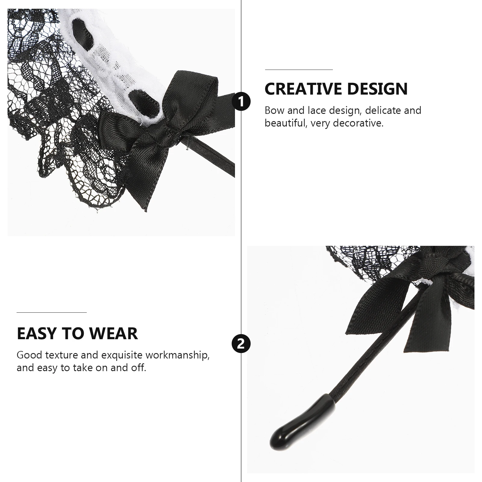 

2pcs Vintage Lace Bow-Knot Headbands Elegant Hair Accessories For Wedding Party Brides Bridesmaids Daily Wear Hair Decor
