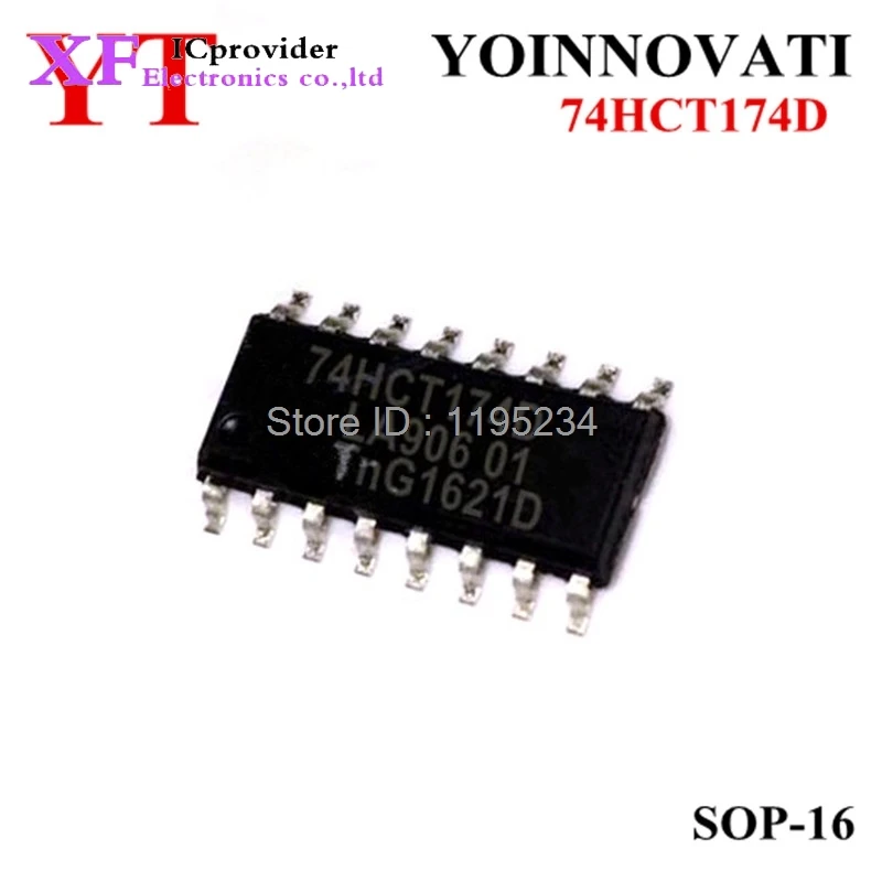 10pcs/lot 74HCT174D 74HCT174 SOP16 IC best quality.