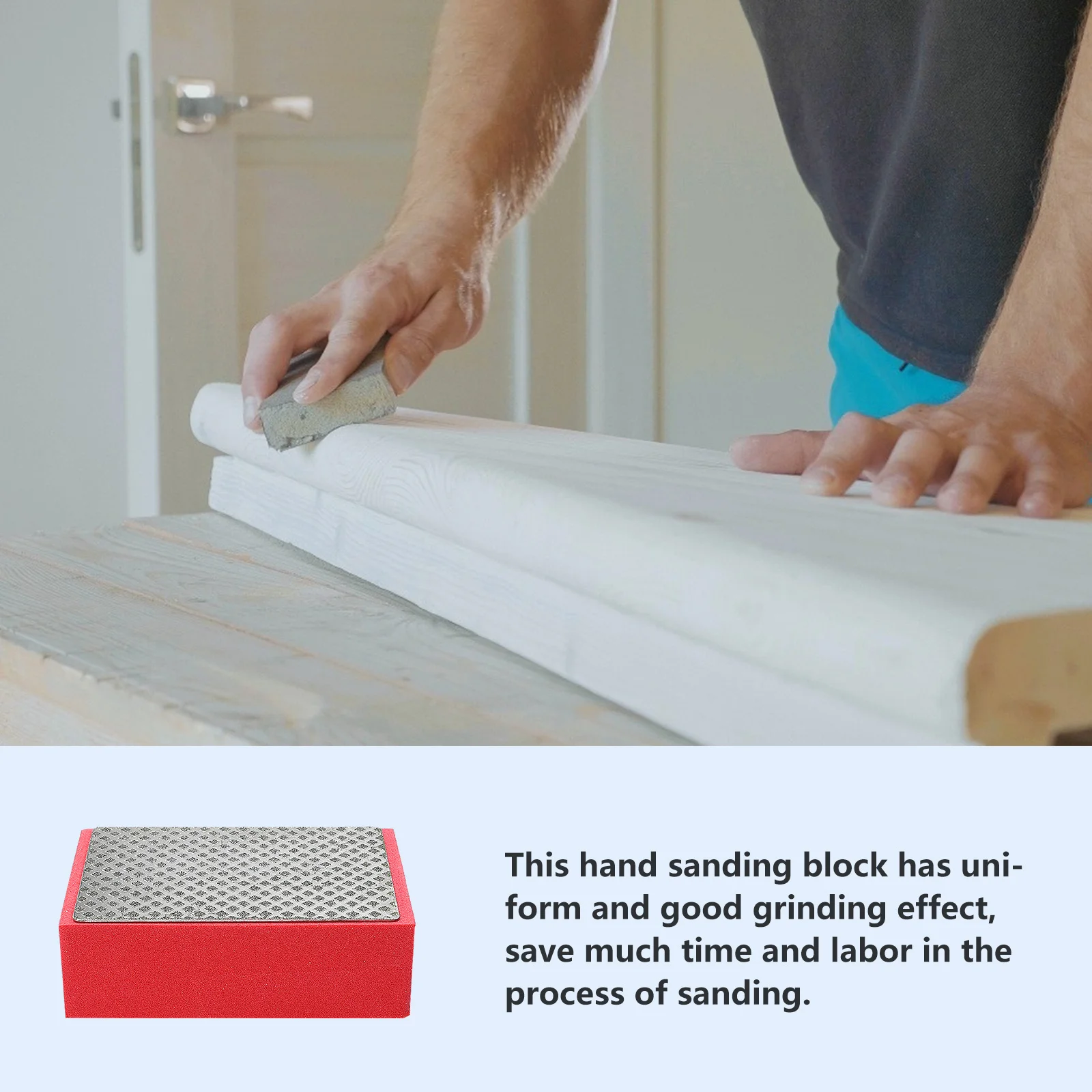 1개 연마 연삭 도구 60 그릿 핸드 샌딩 블록 높은 내구성 효율적인 저에너지 다이아몬드 표면 정밀한 장인정신