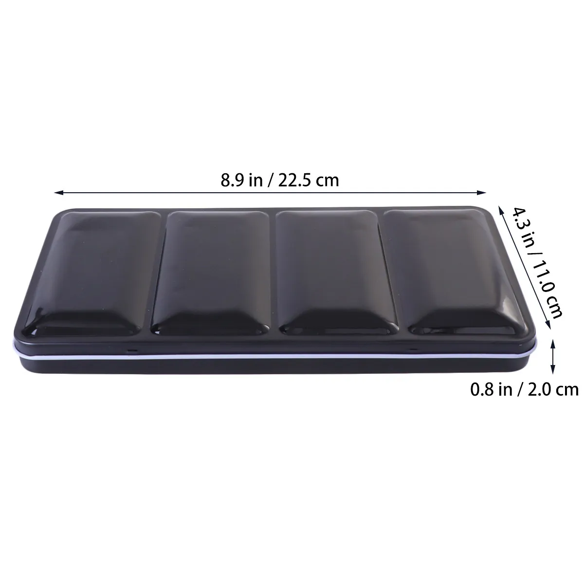 Empty Watercolor Pigment Storage Iron Box 48 Paint Grid Portable Lightweight Paint Case for Travel Outdoor Painting