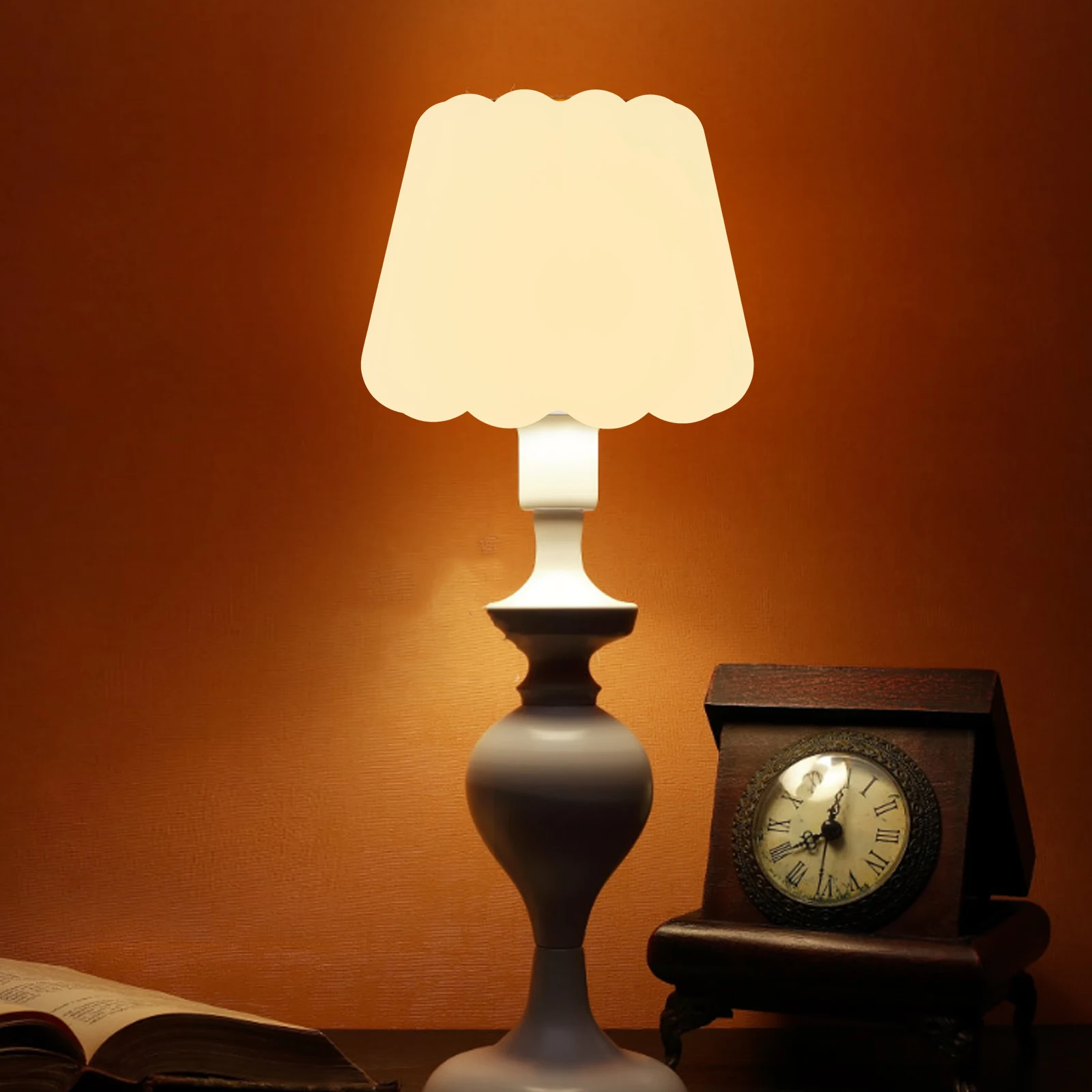 

Acrylic Pudding Shape White Lampshade G9 Metal Interface Replacement Light Cover for Table Floor Pendant Lamp Bedroom