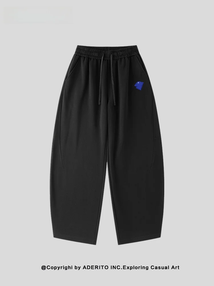 

ITOTrendyBrandMen'sLooseStraightLegPantsEmbroideredDraperyCasualSporSleWaterproofPolyesterCotton BlendAllSeasons