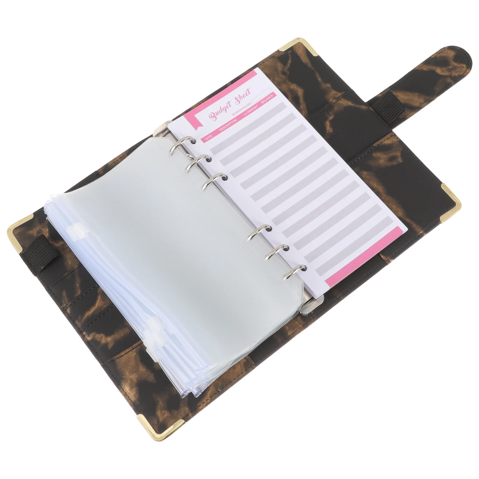 

Pvc A6 Budget Binder Zipper Envelopes for Cash Coins Cards Ledgers Note Pads Storage Organizer Savings Book Portable Finance