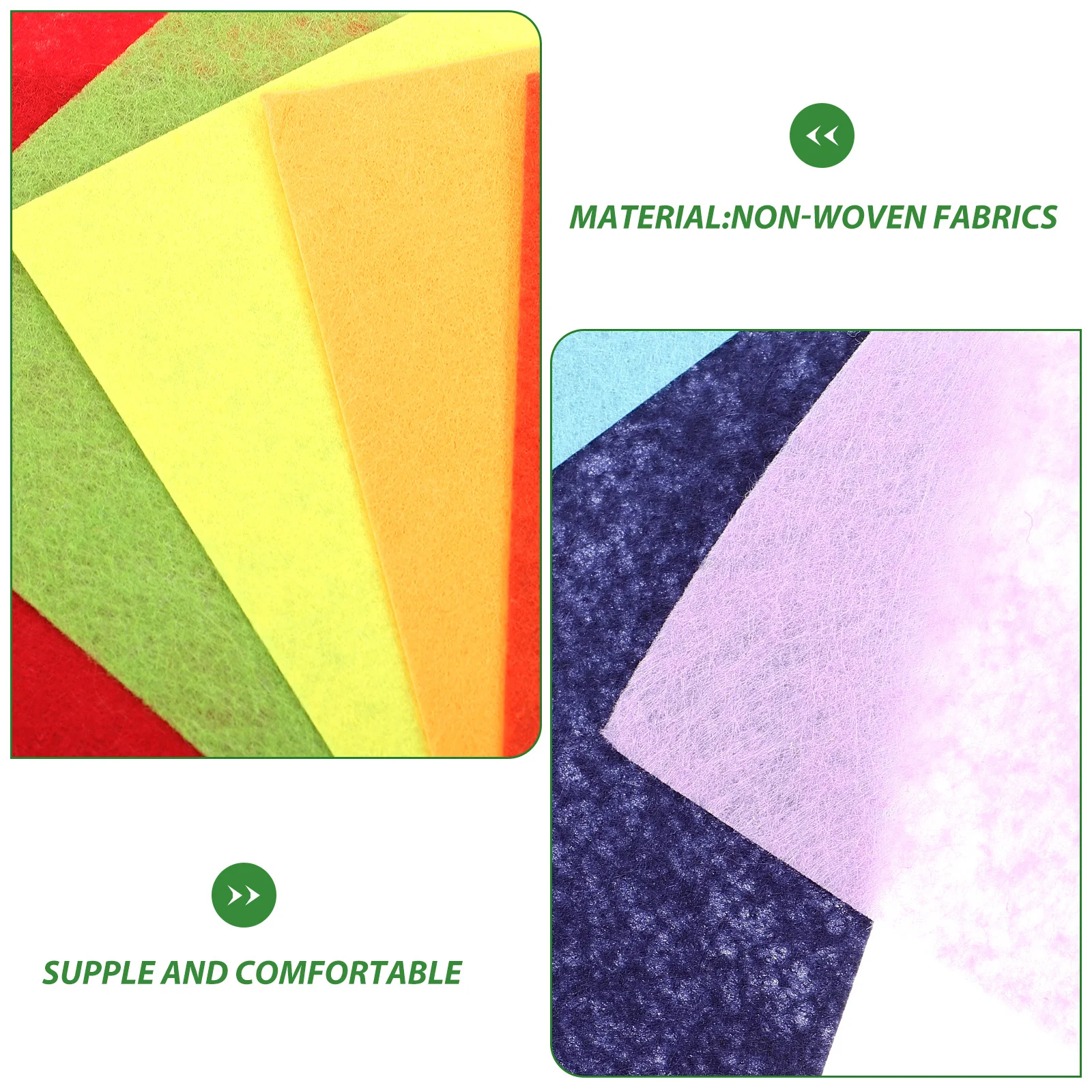 

40 Sheets Colorful Non Woven Fabric Sheets DIY Craft Material Sewing Patchwork Felt Fabric for Handmade Accessories Embroidery