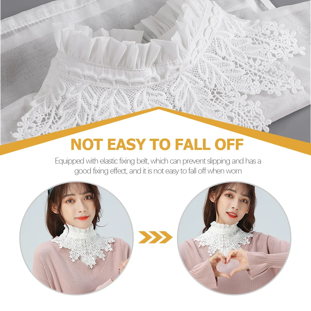 وهمية للنساء قابل للتعديل فو طوق قميص ملحق ملابس حفلات الزفاف بلوزة كاذبة طوق سيدة الترفيه ارتداء #6