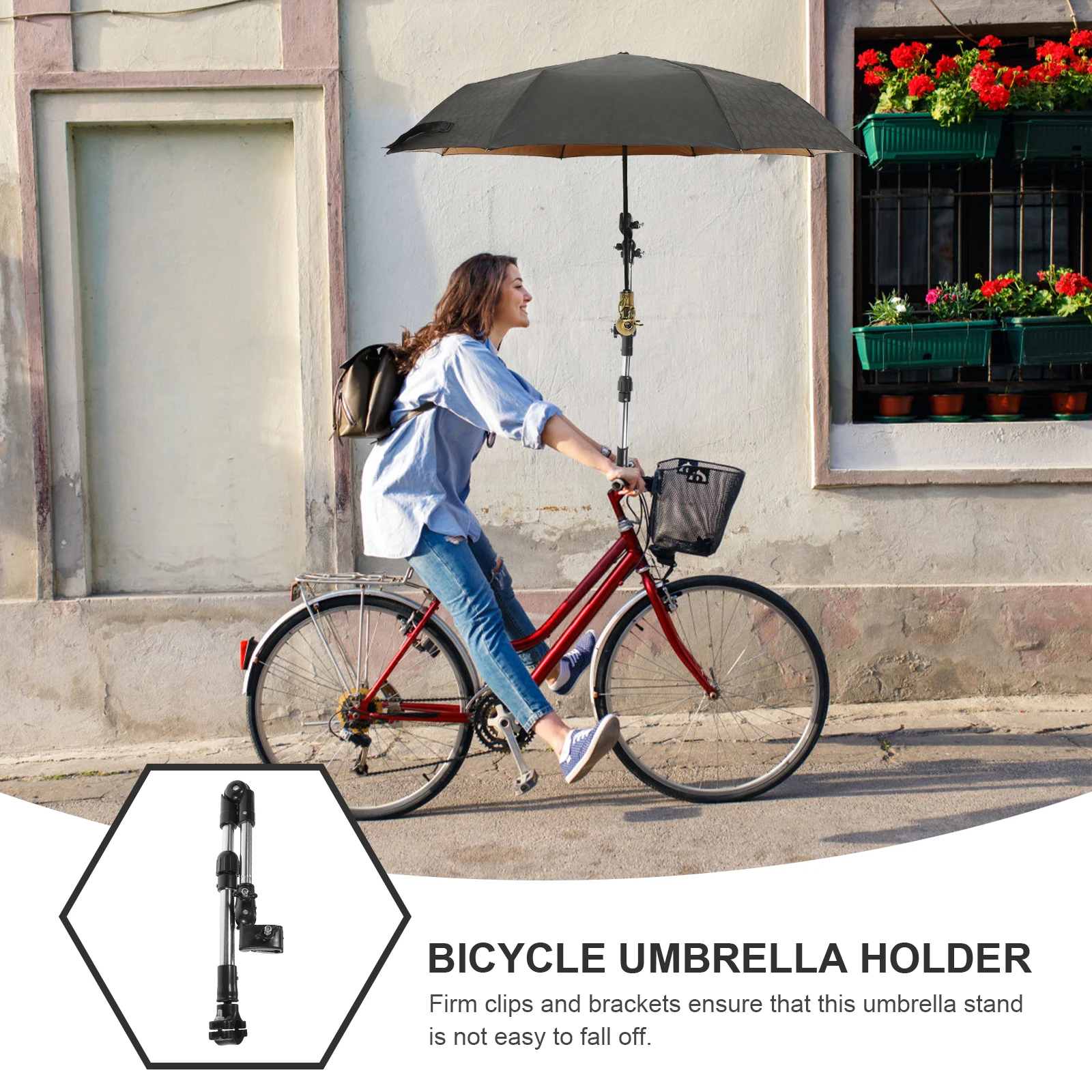 

Adjustable Foldable Bike Umbrella Stand Sturdy Bar Holder For Bicycle Electric Car Wheelchair Retractable Umbrella Bracket Clamp