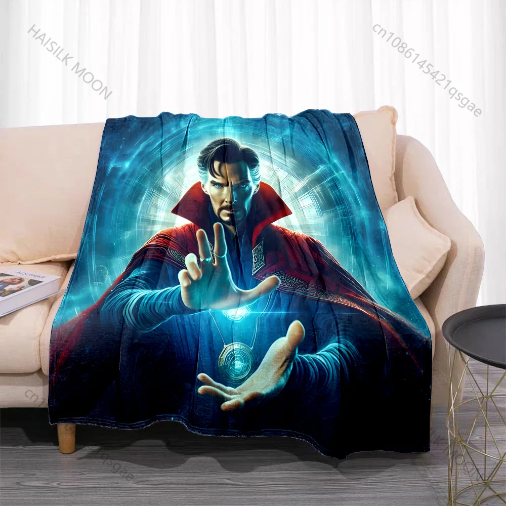 6 TANMarvel-Couverture imprimée Doctor Strange pour enfants et adultes, literie douce et chaude pour lit et canapé, couverture de voyage en plein air