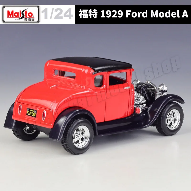 Maisto-Modèle de voiture l'inventaire Ford A en alliage moulé sous pression, jouet pour enfants, 1:24, 1929, original, en stock, vente en gros