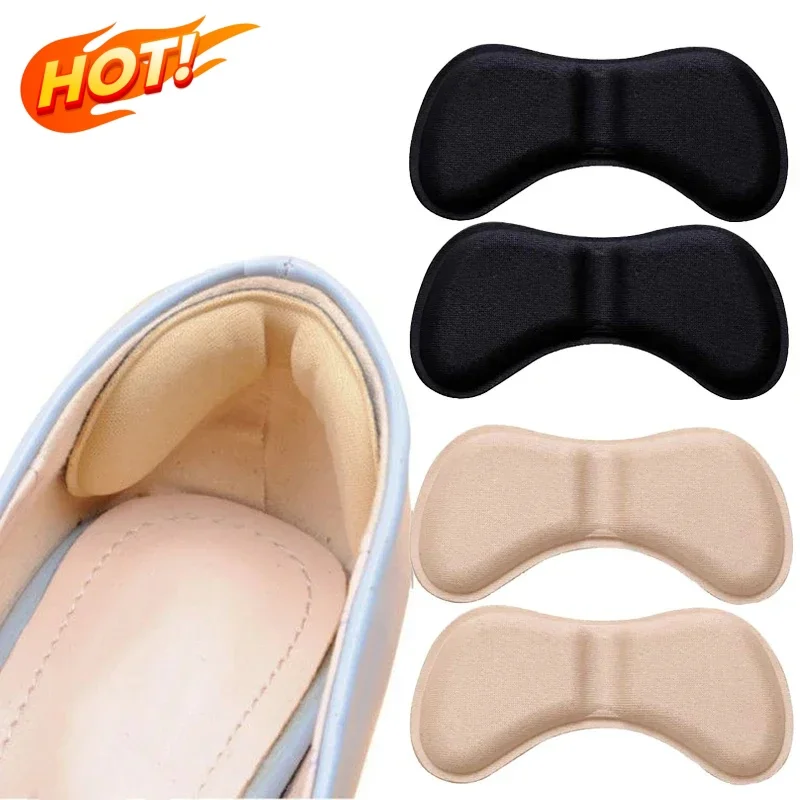 1 Pair Heel Pads Insoles Patch for Sport Shoes Adjustable Size Antiwear Feet Cushion Insert Insole Heel Protector Foot Care Tool