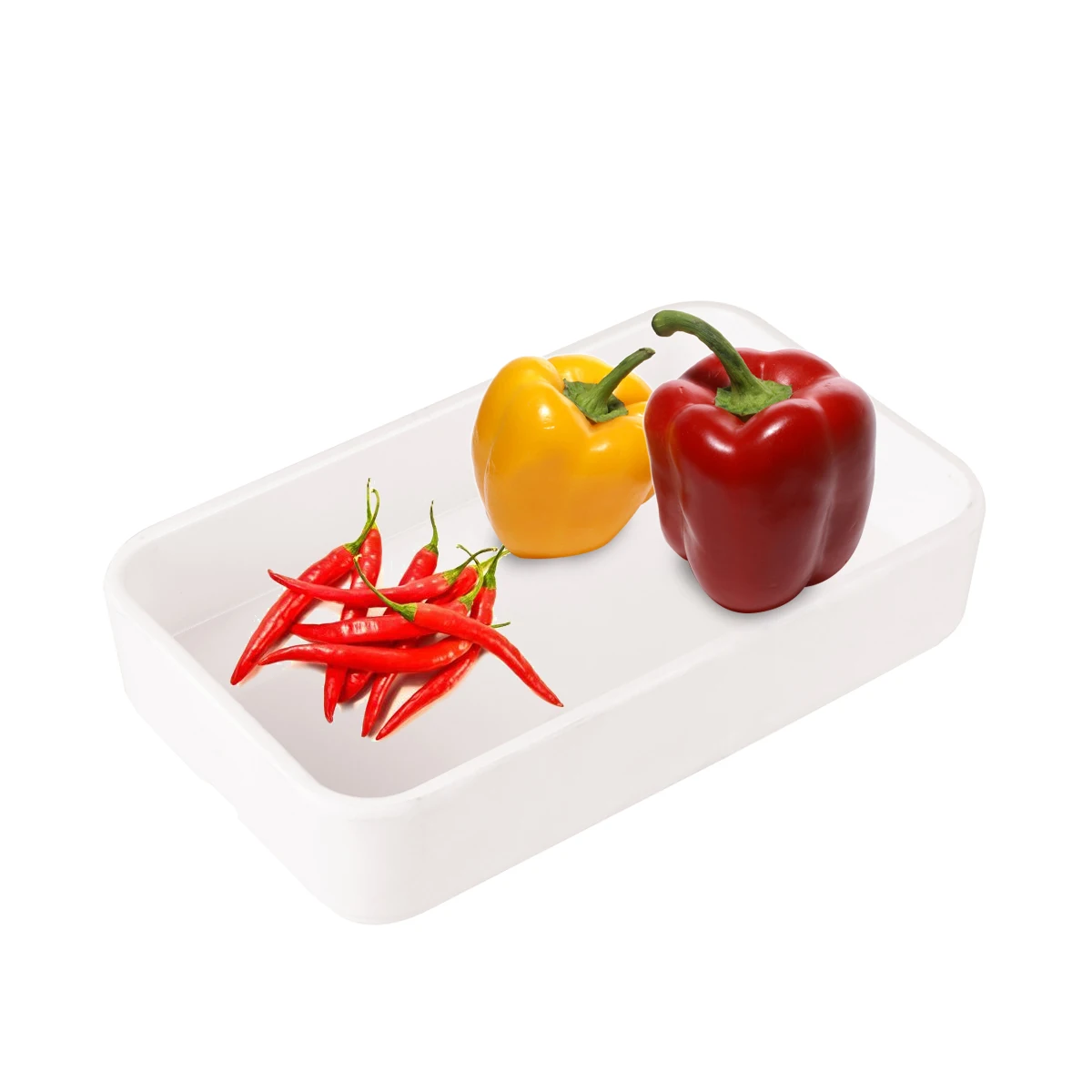 

Rectangular Hot Pot Dish Plastic Barbecue Serving Plate Melamine Tableware For Home Restaurant Buffet White