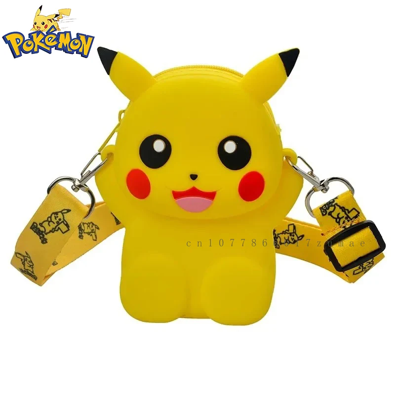 Pokemon Anime Eevee Pikachu Borsa alla moda Principessa Piccola borsa in silicone portaoggetti Messenger Figure di cartoni animati Modello Giocattoli Regalo per bambini