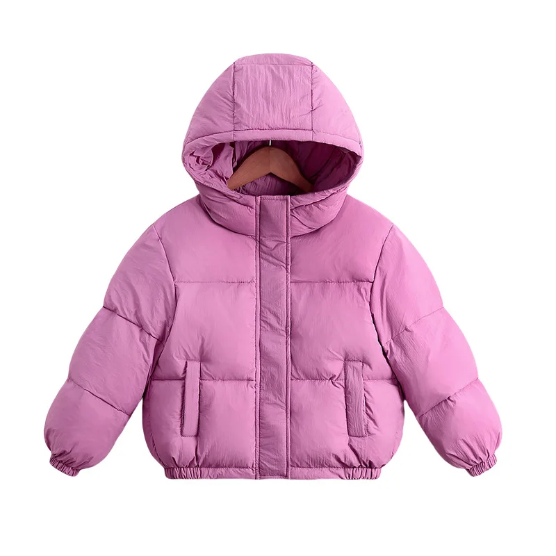 RAISE Winter Children Girl Down Jacket Thicken Plus Velvet Windproof Baby Girl Hooded Outerwear Loose Solid Zipper Kid Girl Coat