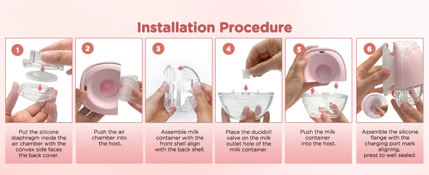 Electric Breast Pump 3 Modes 12 Levels Rechargeable Portable_voghion.com