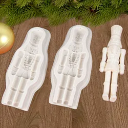 3D Christmas Soldier Silicone Fondant Cake Molds Nutcracker Soldier Cake Decorating Tools Pastry Kitchen Baking Accessories 1pcs