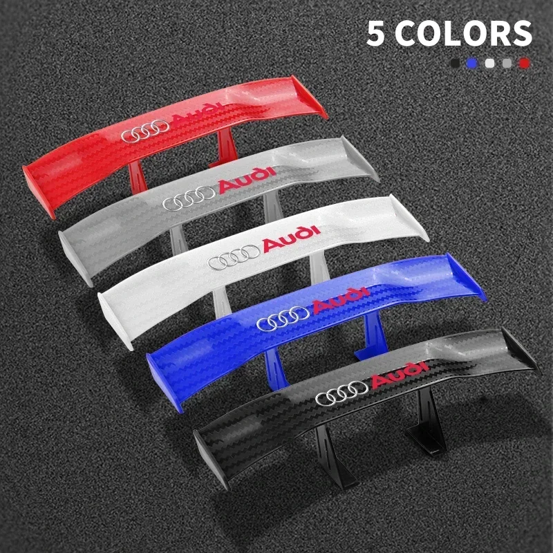 1Pc Car Rear Spoiler Mini Spoiler Wing Small Tail Sticker for Audi Sline S3 S4 S7 S6 A5 A3 A4 RS A7 A4L Q5 Q7 TT Car Accessories