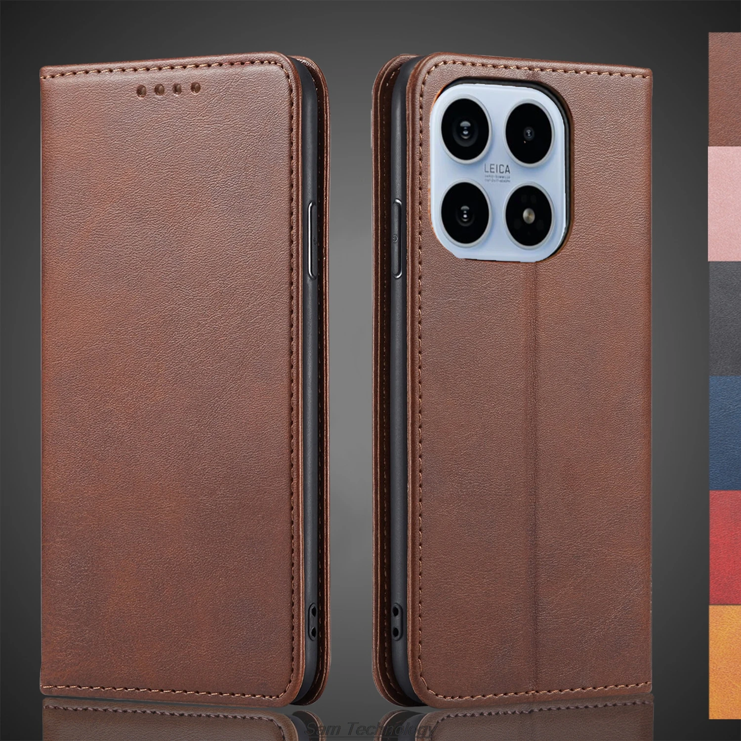 

Magnetic attraction Leather Case for Xiaomi 17 Xiaomi17 6.3" Holster Flip Cover Case Wallet Phone Bags Capa Fundas Coque