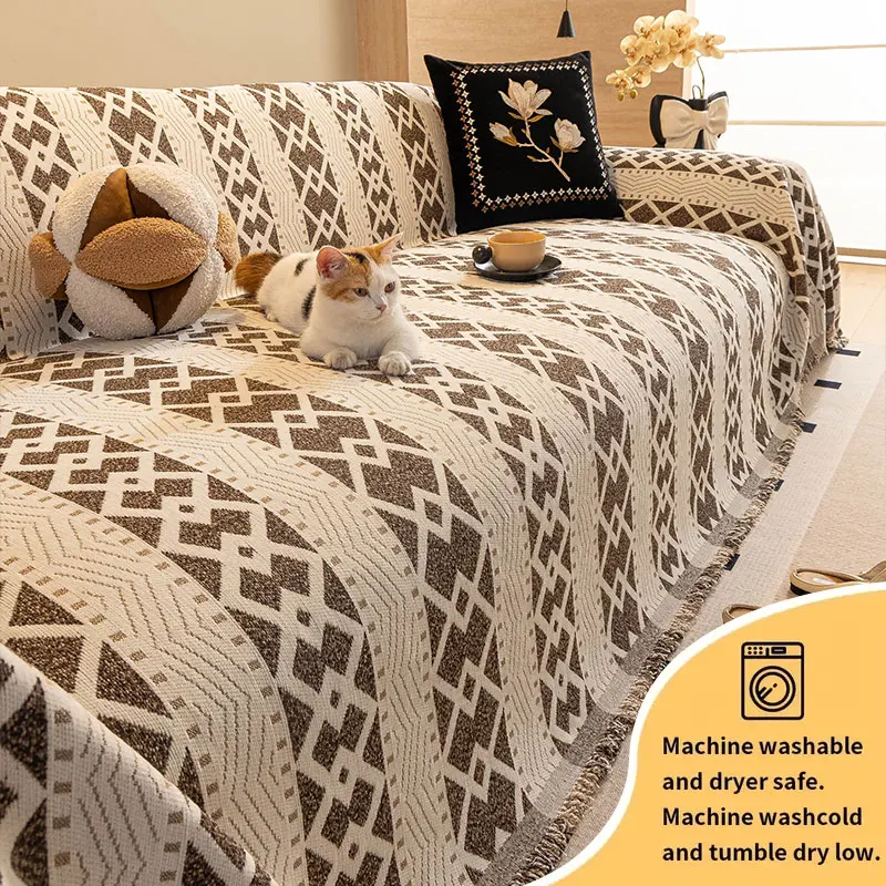 1PC-Pet Friendly Sofa Throw Cover, Scratch Resistant Durable Long Lasting Non‑slip Couch Cover, Skin‑Friendly Fabric