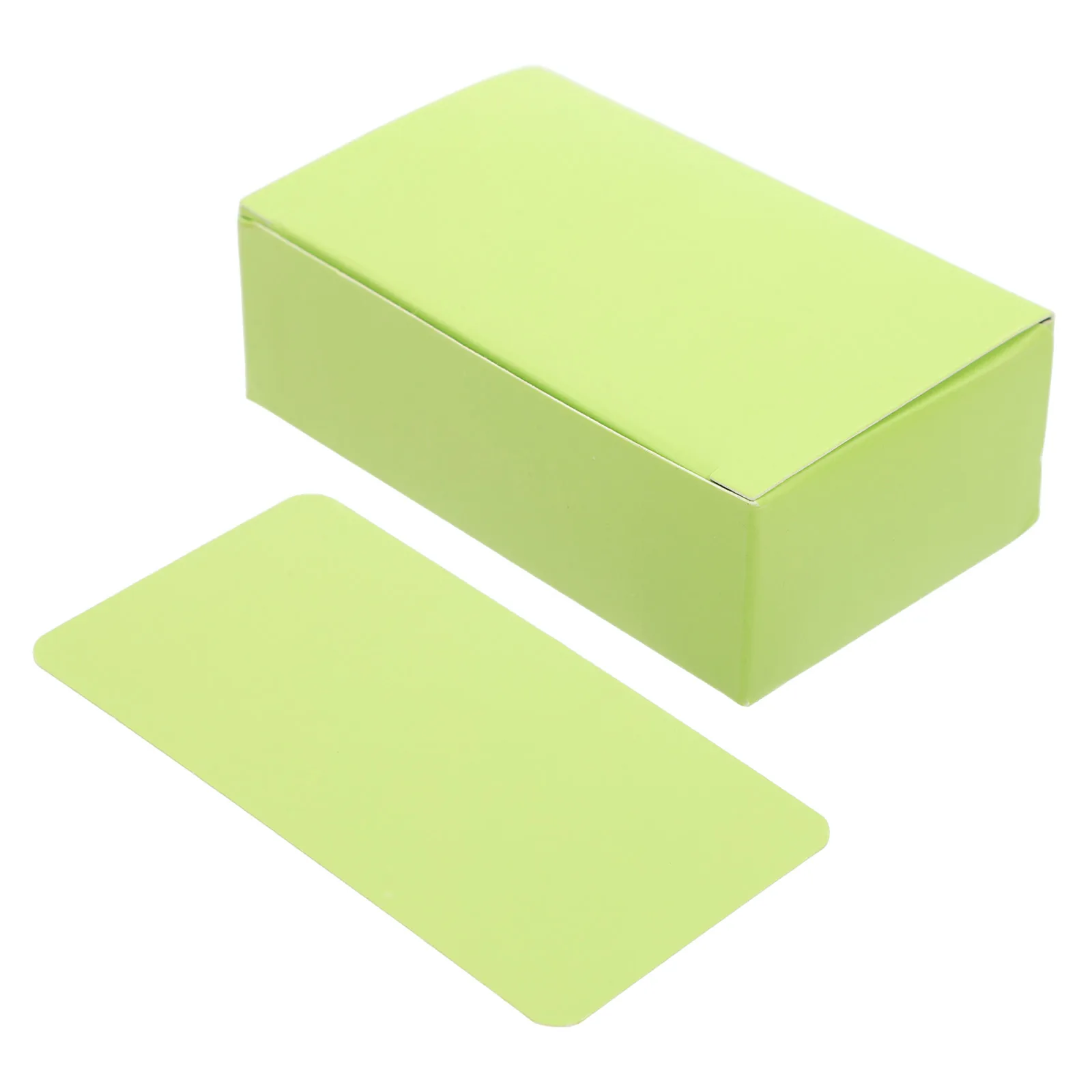 

100pcs English Study White Blank Index Cards Set Round Corner Mini Note Cards For Vocabulary Business Message Use