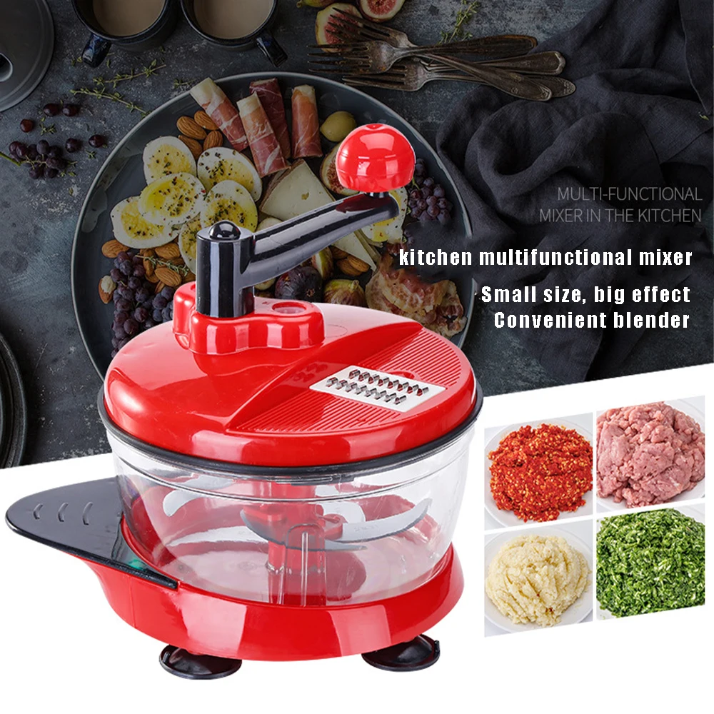 

Manual Meat Grinder Dumpling Stuff Hand-Cranked Mixer Vegetable Fruit Chop Up Mincing Machine Chili Garlic Slicer Kitchen Tools