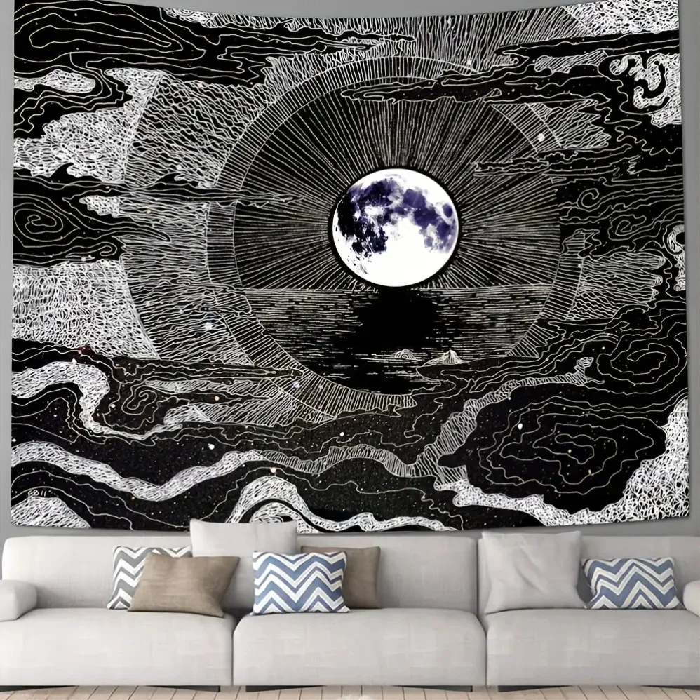 Cloud Vortex Theme Digital printing polyester wall hanging tapestry decorative Living room bedrooms Office background gift