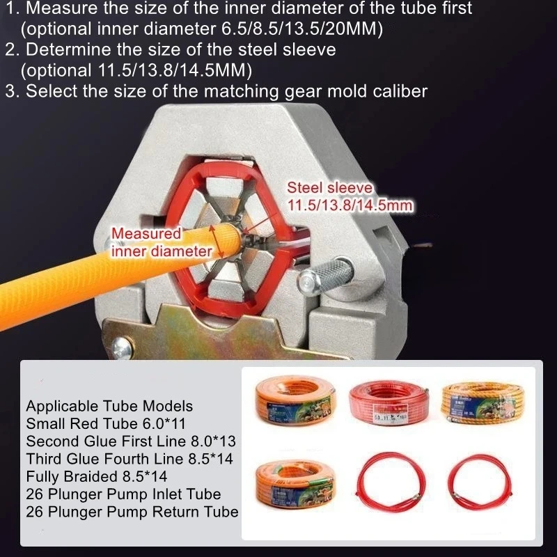 

Chemical Pipe Pressing Machine, Portable Spray Agricultural Hose, Manual Hydraulic Machine, Steel Sleeve, Copper Joint