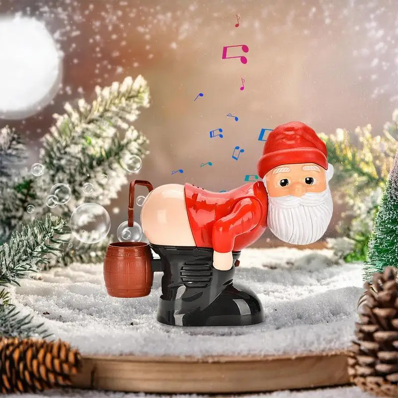 Santa Bubble Blower Naughty Gnomes เครื่องเป่าฟองอัตโนมัติพร้อมไฟแฟลชและเพลงสําหรับของขวัญวันเกิดคริสต์มาสสําหรับเด็ก