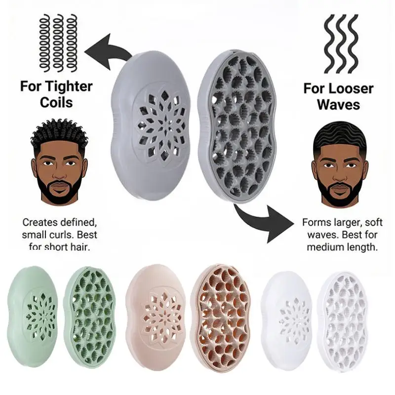 1pcs Professional Curly African Hair Twist Brush Magic Coil Wave Wave Reusable Dreadlock Afro Hairbrush Curler Hair Styling Tool