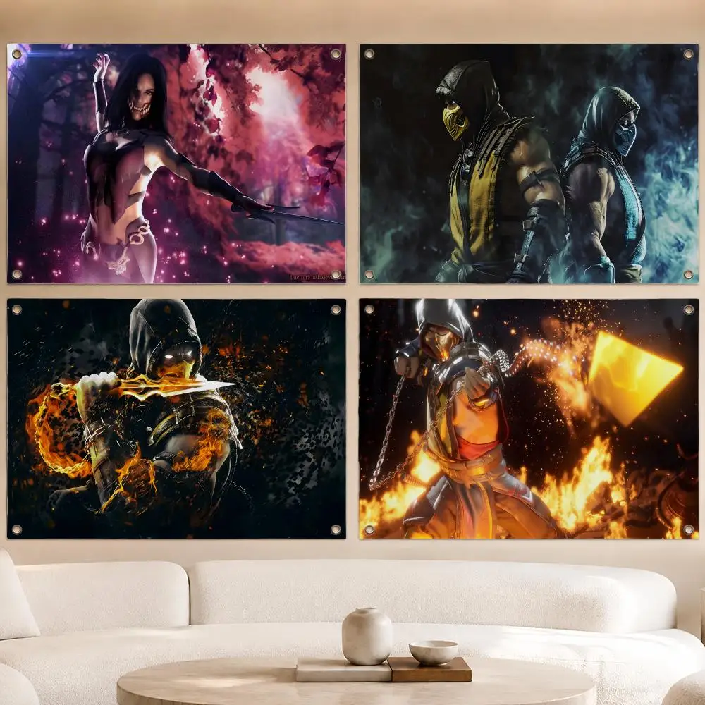 Fighting Game Mortal Kombat Flags decor flag banner,wall hanging flag,indoor outdoor wall decor,yard garden porch patio