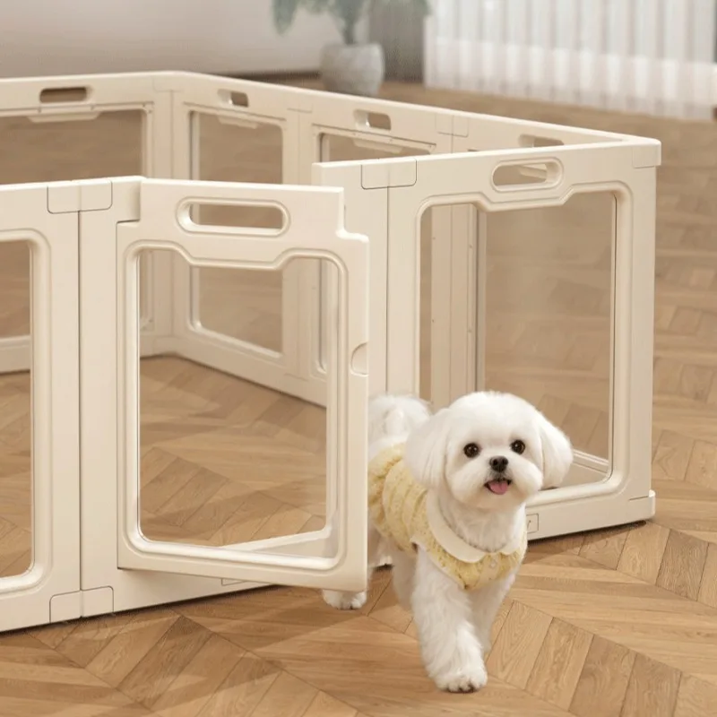 Transparent Dogs Fence Indoor Acrylic Puppy Fences Connectable Anti Escape Pet Fence Pet Villa Home for Small Medium Pets