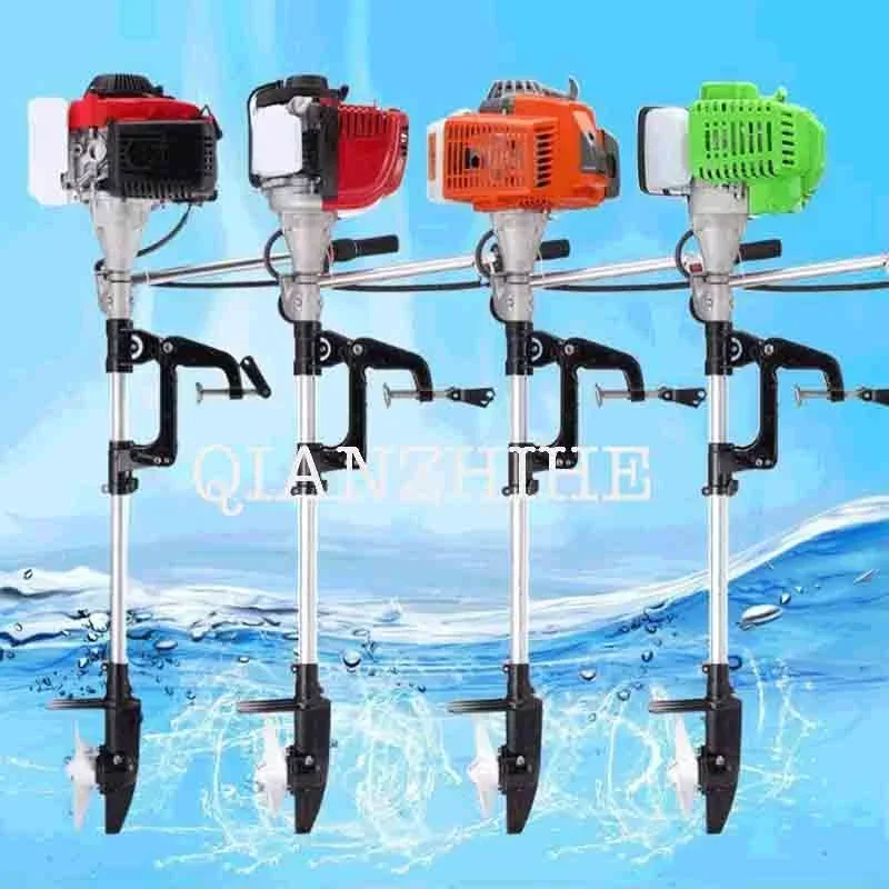 4-Stroke 2-Stroke Fishing Boat Engine Gasoline Marine Inflatable Boat Outboard Motor Kayak propeller 52CC GX35 62CC 144F