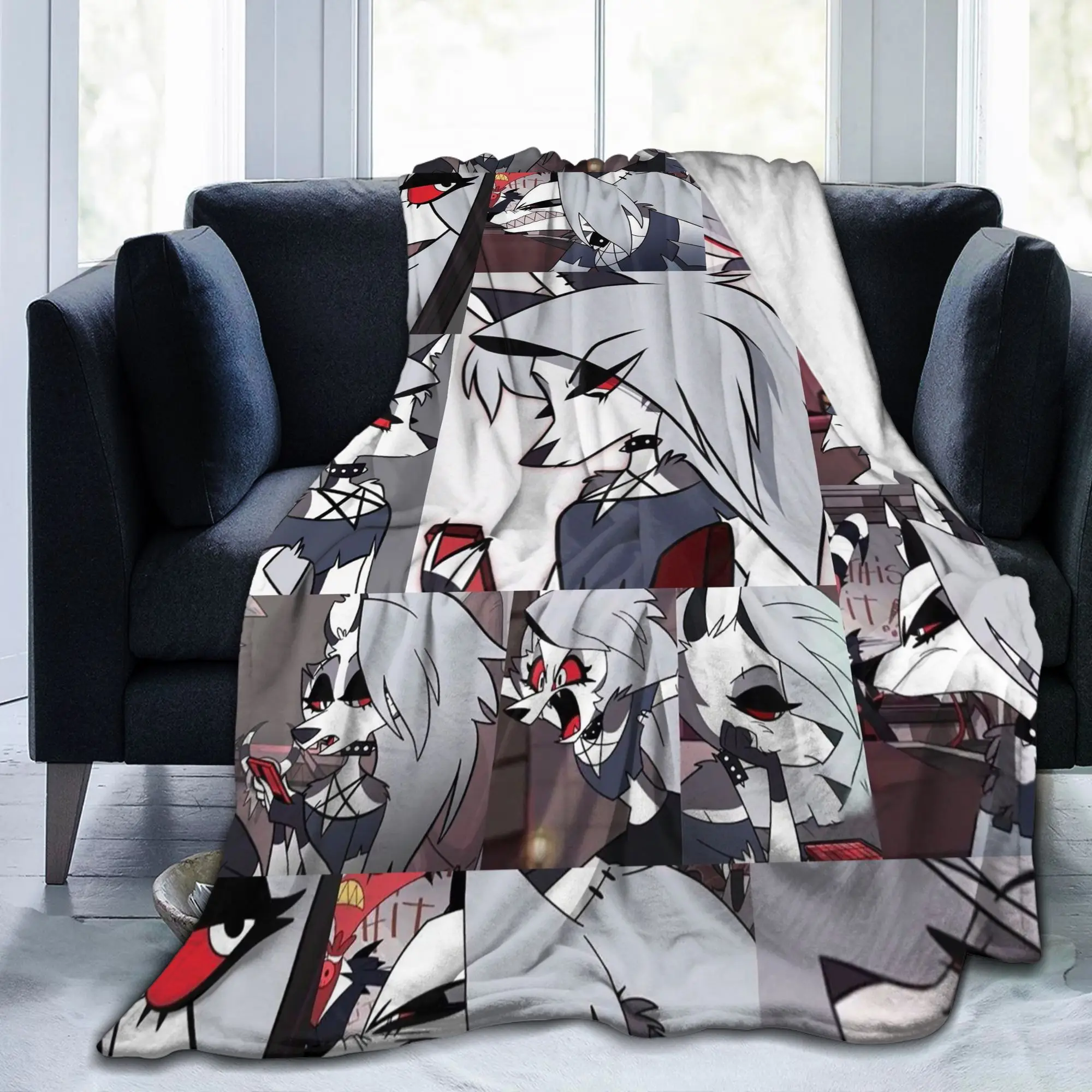 Loona Collage Blankets  Anime Plush Awesome Warm Throw Blankets for Home Restaurant Spring/Autumn,