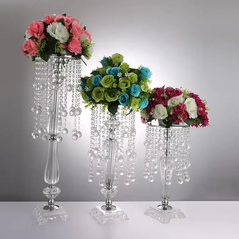 for Crystal Flowers Wedding Table Decoration Centerpiece