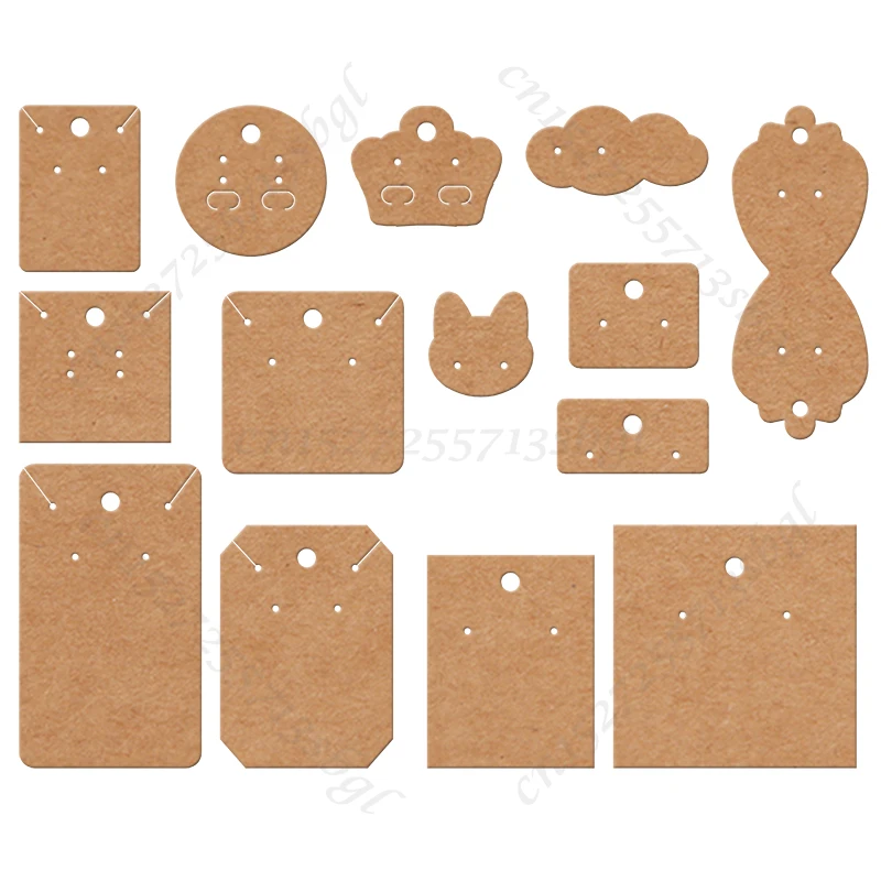 Earrings Necklace Display Cards Studs Paper Cards 2022 New Wooden Cutting Dies Suitable for Common Die Cutting Machines