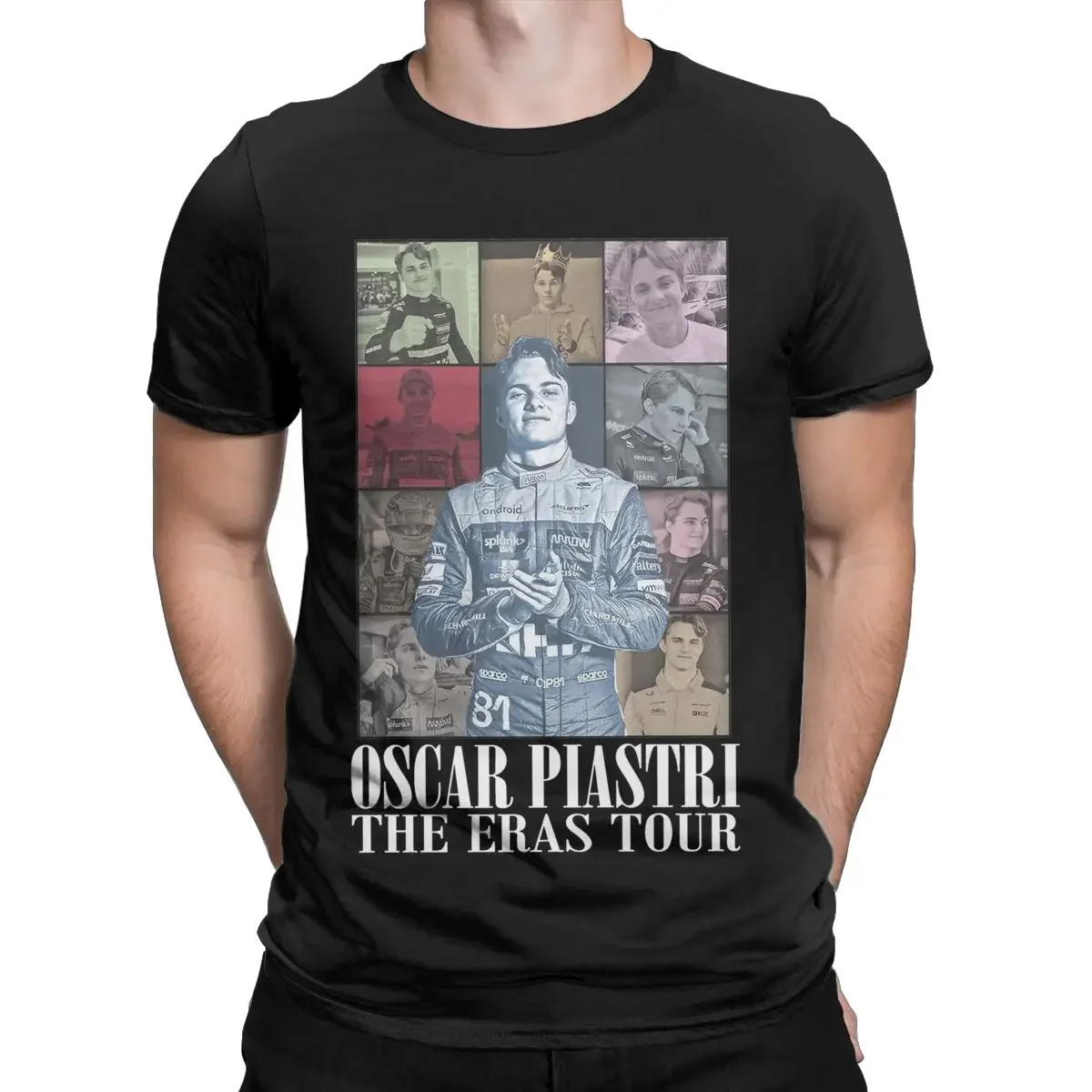 Men T-Shirts Oscar Piastri The Eras Tour Funny Cotton Tee Shirt Short Sleeve T Shirt Round Neck Tops Adult