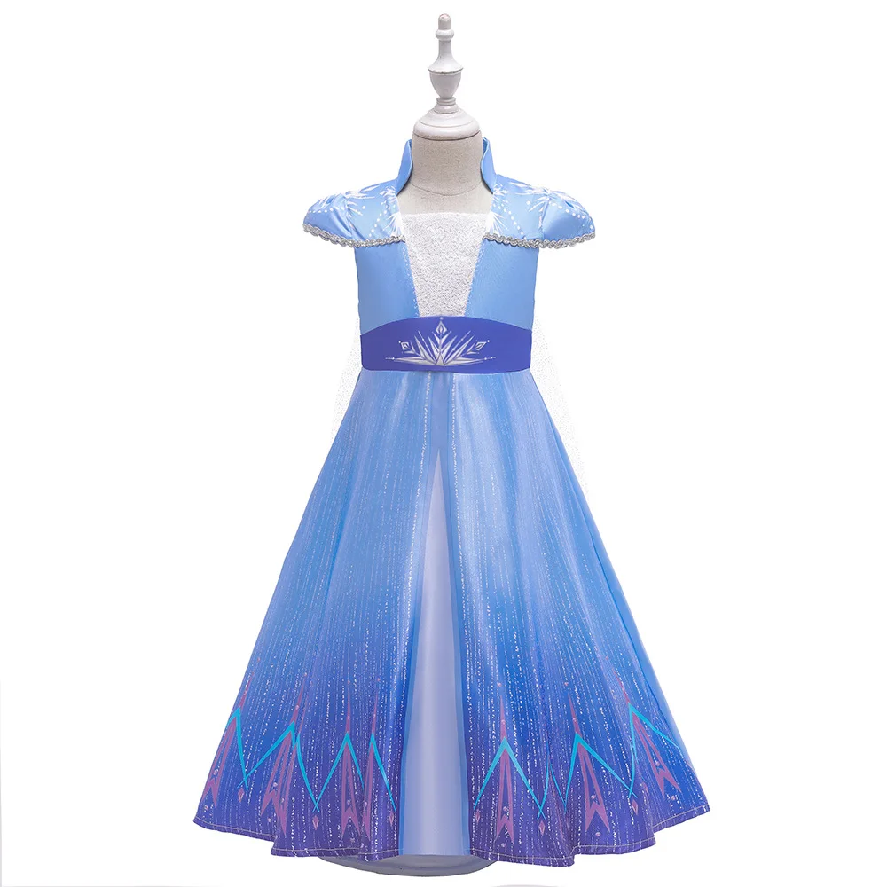 Le ragazze vestono Elsa Princess Cosplay Costume Kid Fancy bambini abiti abiti Snow Queen Halloween Costume Carnival for Girl