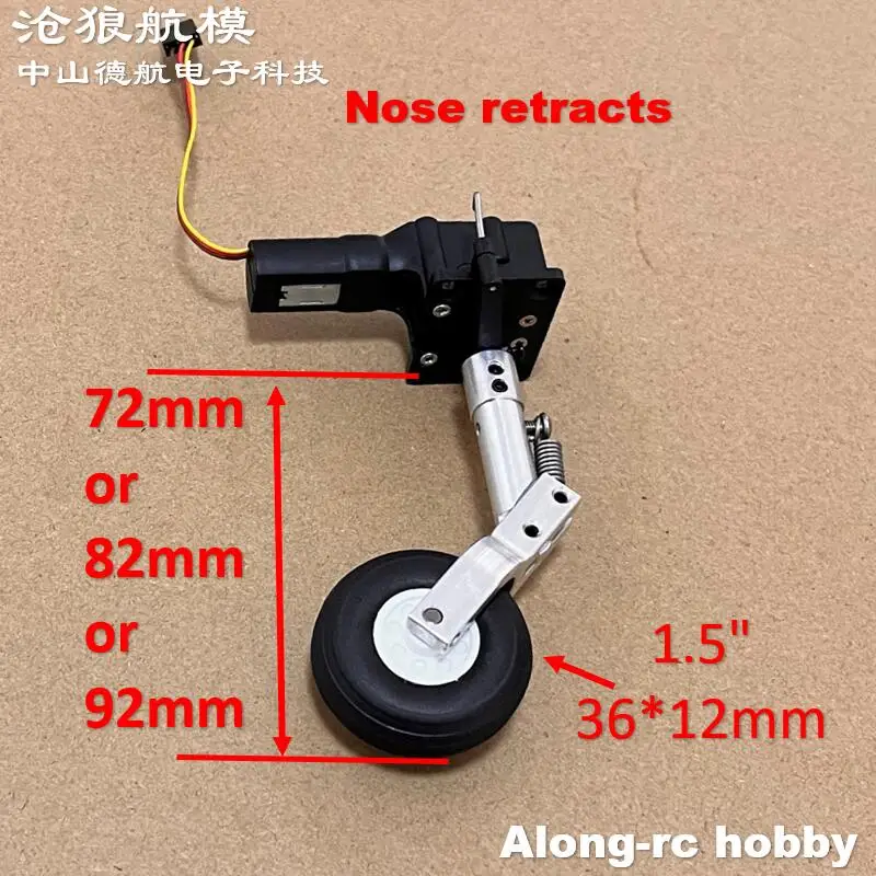 Höhe 65 75 85 mm Mini-Feder-Knielfahrwerk 1,5 Zoll Raddämpfung oder Nase einziehbares Teil RC-Modellflugzeug EDF-Flugzeug – Detail 24