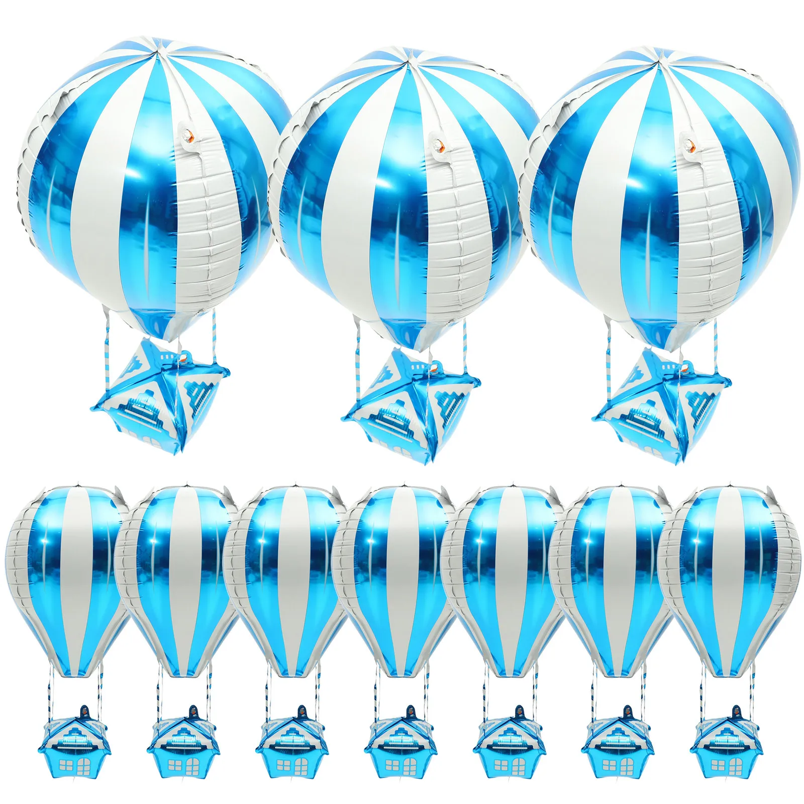 

10Pcs Hot Air Balloon Aluminum Balloon Creative Foil Balloons Birthday Party Shower Decoration Photo Prop