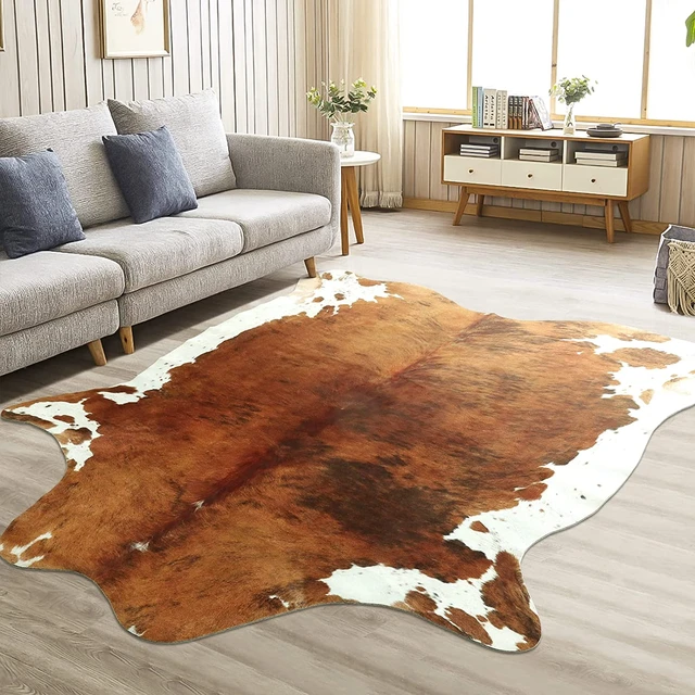 Faux cowhide blanket hotsell