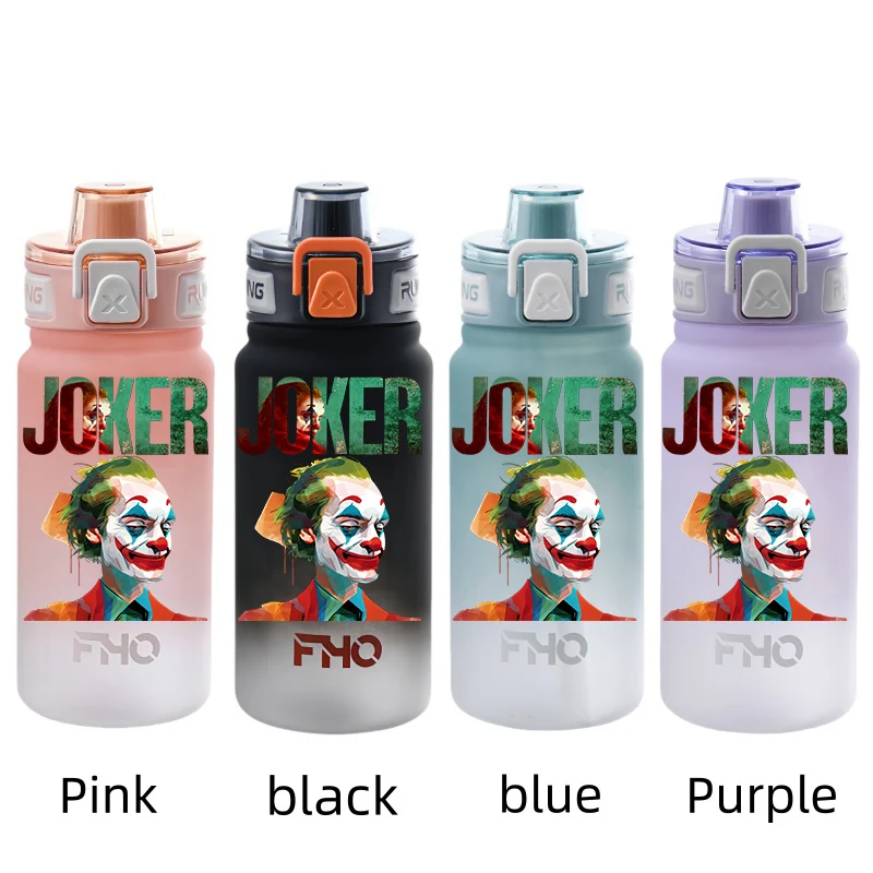 DC joker cups 750ml hot drink kettle outdoor sports Joaquin Phoenix plastic frosted cup novelty friend student gift