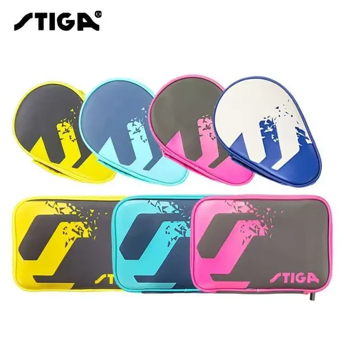 STIGA raqueta de tenis de mesa, juego de raqueta cuadrada, bolsa de raqueta de calabaza