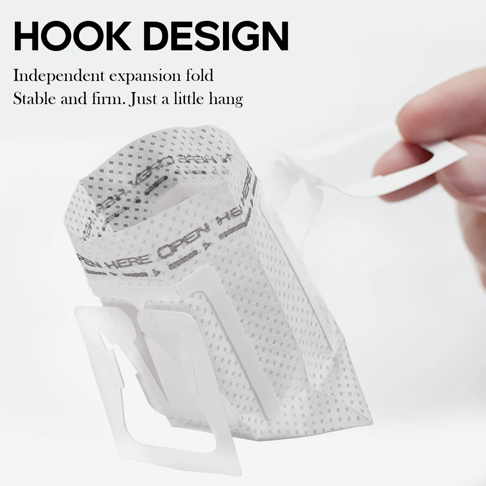 50Pcs / Pack Drip Coffee Filter Bag Portable Hanging Ear Style Coffee Filters Paper Home Office Travel Brew Coffee and Tea Tools - view 6