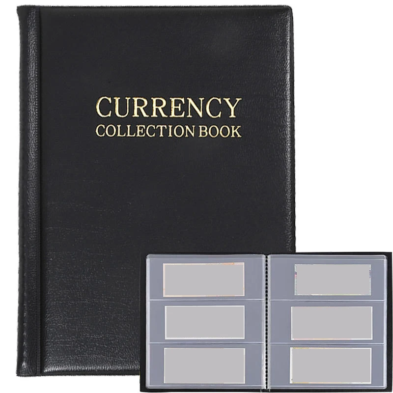 30 Banknote Pockets Currency Collecting Album 10 Sheets Clear Paper Money Holder Banknote Protective Collecting Storage Book