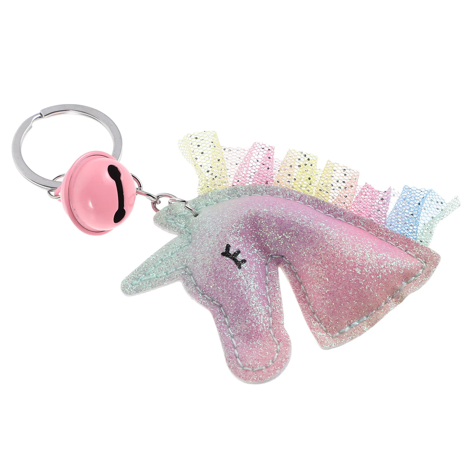 

Unicorn Keychain PU Stylish Bag Pendant Bell Charm for Women Girls Car Keys Handbags Mini Backpack Keychain Accessories