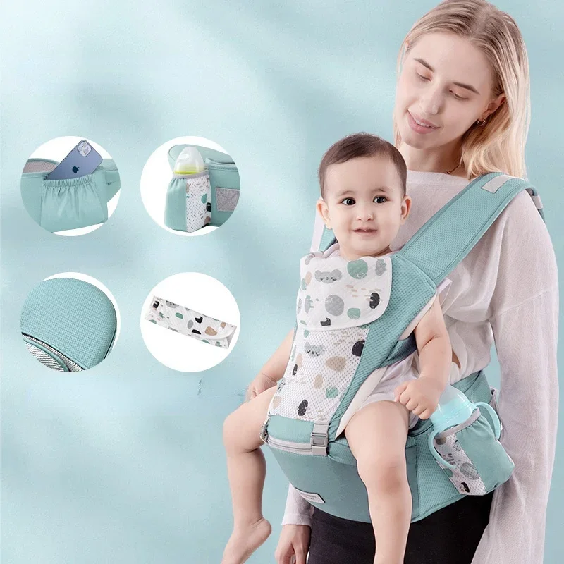 

Baby Carriers Multi-functional Baby Front-holding Waist Stool Lightweight Baby Shoulder Carrier For All Seasons Baby Accessories