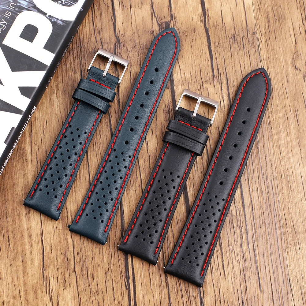 Genuine Leather Watchbands 18mm 19mm 20mm 21mm 22mm 24mm Replacement Watch Accessories Black Gray Brown Belt Bracelet Straps